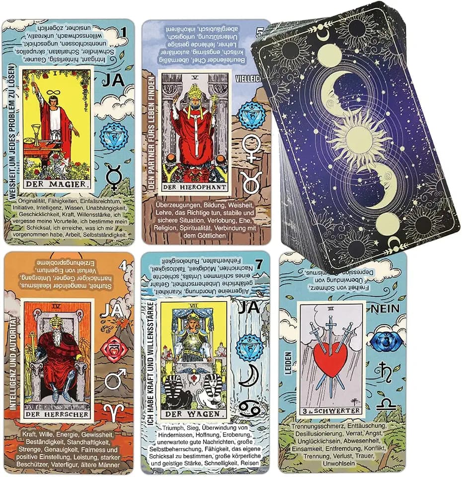 Tarotkarten Deutsch – 78 Karten mit Bedeutungen für Anfänger