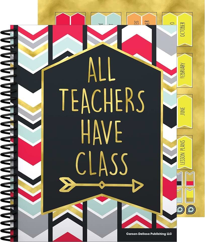 Carson Dellosa Aim High Teacher Planner 2026-2027, Undated 8" x 11" Lesson Plan Book with Stickers, Class Schedule and Weekly Calendar School Supplies, Classroom Must Haves and Homeschool Essentials
