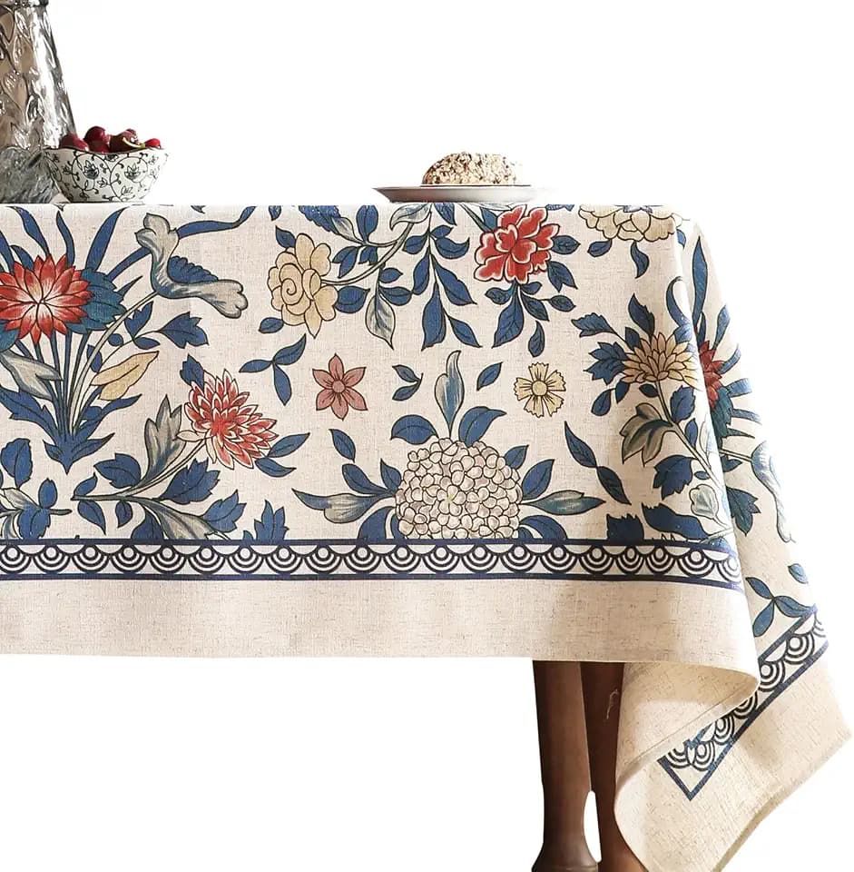 patdrea Vintage French Linen Tablecloth,Rectangular,71"x55"-Ivar A