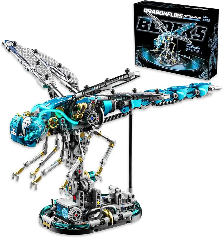 Mechanical Dragonfly Building Blocks for Adults