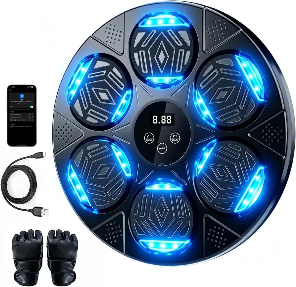 LOLBOX Music Boxing Machine, Bluetooth, 7 Speed Modes, Home Fitness