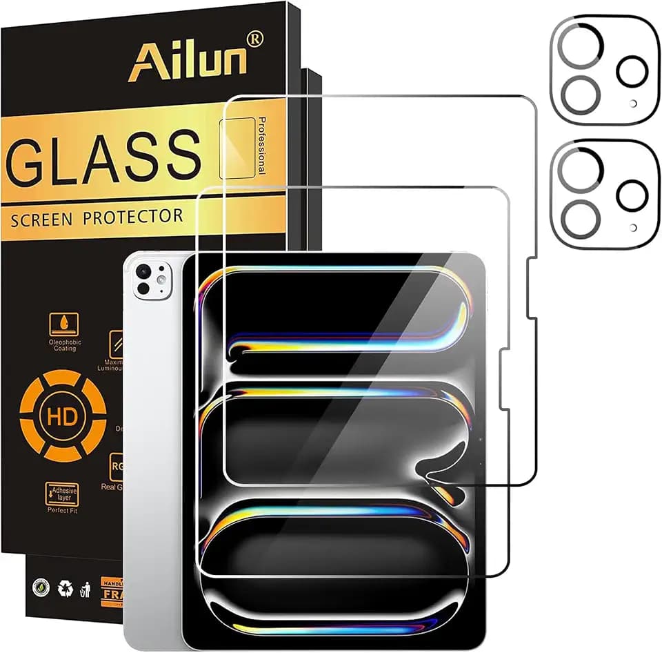 Ailun Screen Protector+Camera Lens Protector for iPad Pro 11 inch 2025/2024