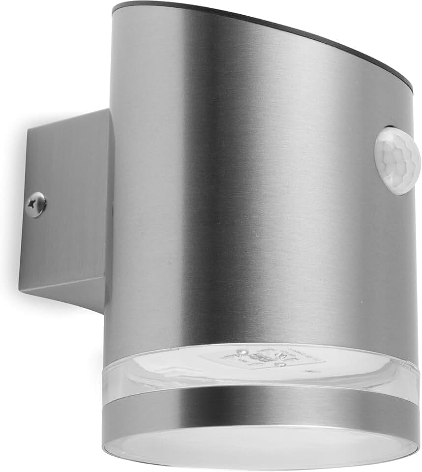 Smartwares Solare Außen‑Wandleuchte mit Bewegungsmelder – Warmweißes Licht – LED 75 lm – Wassergeschützt – Kabellos – Solarbeleuchtung für Eingang, Terrasse, Fassade oder Weg – 10.045.82