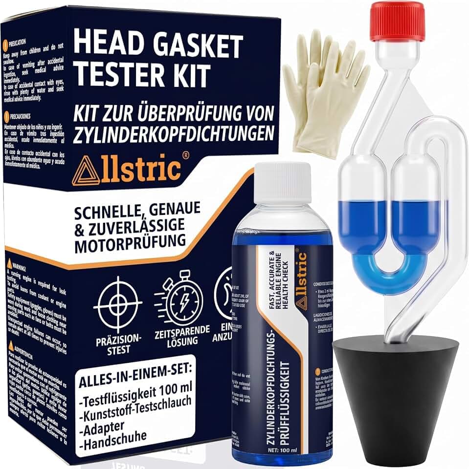 CO2 Tester Kühlwasser | Zylinderkopfdichtung Tester für Auto & Motorrad | Universal Block Tester mit 50 Tests | Kühlmittel Tester & Kopfdichtung Diagnose Werkzeug