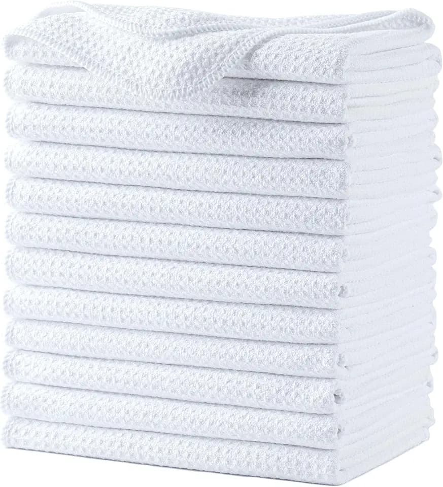 Polyte Geschirrtuch Mikrofaser Waffel 340 GSM, 40,6x71,1 cm, 12 Stück