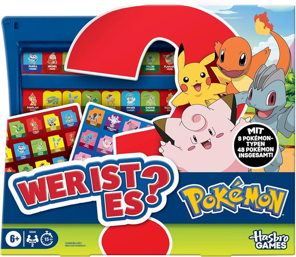 Wer ist es? Pokémon Edition Spiel | 48 Pokémon | lustige Kinderbrettspiele für Familien | 2 Spieler | 15 Min. | Spiel für die Reise | ab 6 Jahren - Deutsche Version