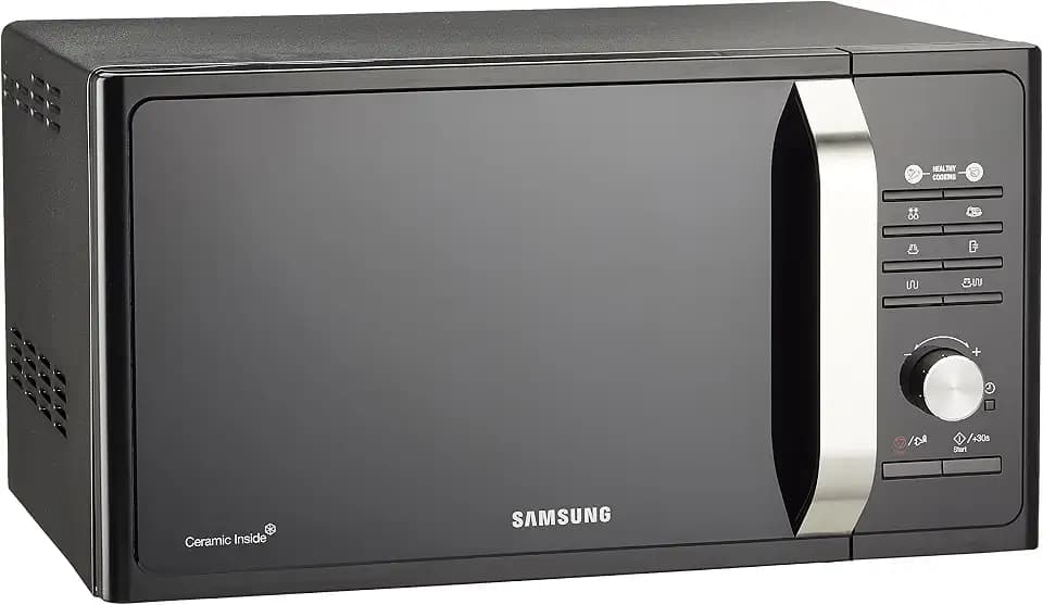 Samsung MG23F302TAK Mikrowelle 800 W, Grill 1100 W, Fassungsvermögen 23 L, Farbe Schwarz