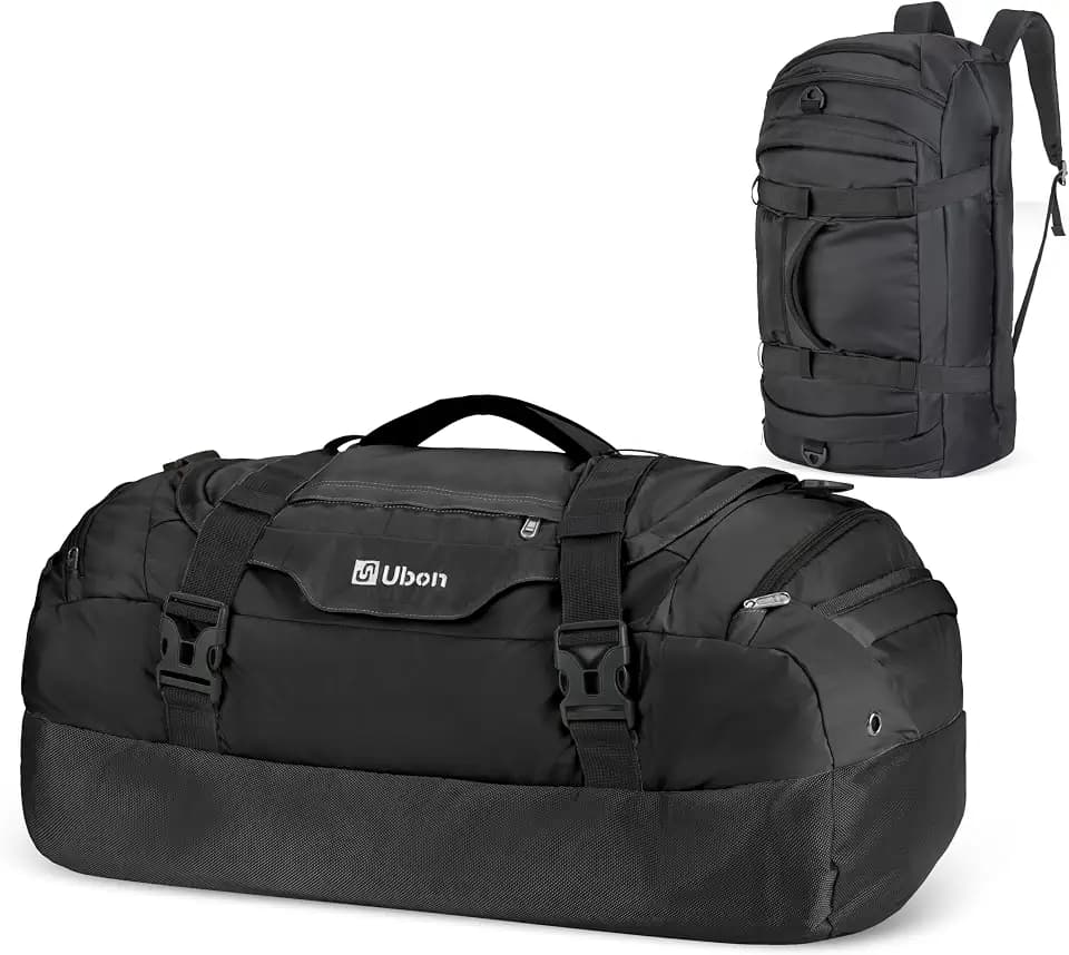 Ubon Convertible Duffel Backpack Weekender Gym Bag with Shoe Compartment