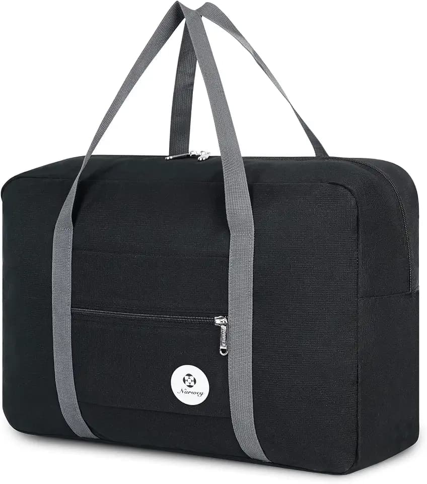 Narwey Personal Item Travel Bag, Foldable Carry on Duffle Bag for Women Men
