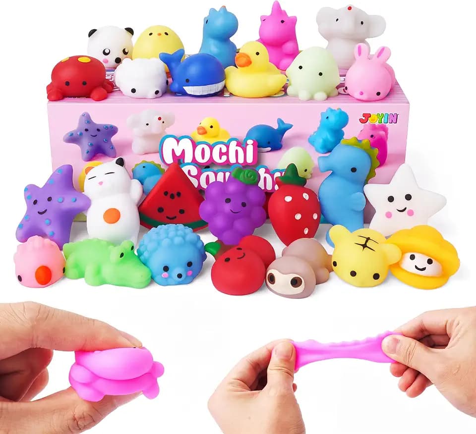 JOYIN Mochi Squishy Toys Set,Mitgebsel Kindergeburtstag für Kinder 25 Stücke