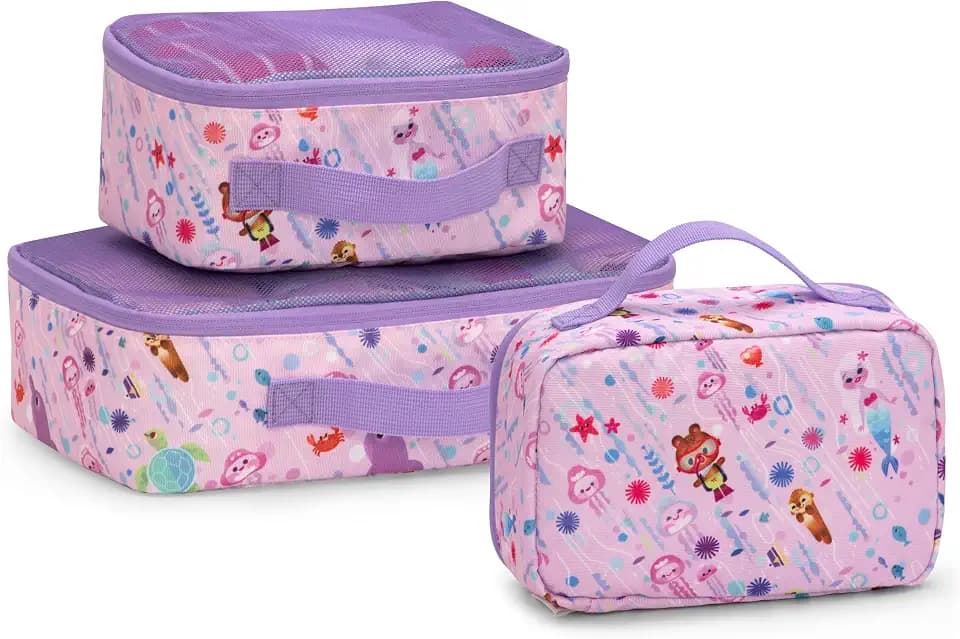 Traveler's Choice Kids JoJo the Bear's Travel Adventure, Under the Sea, 3-Piece Packing Cube Set