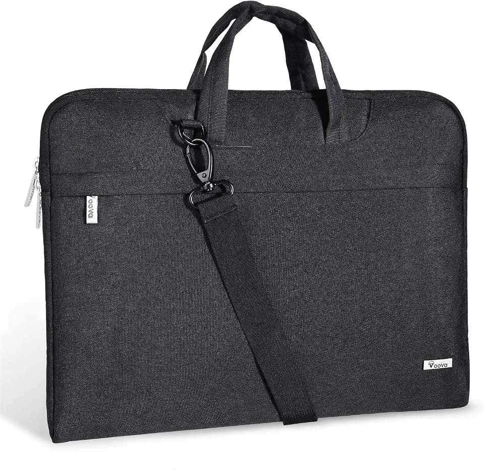 Voova 15.6-15 Inch Laptop Sleeve with Handle, MacBook Sleeve, Black