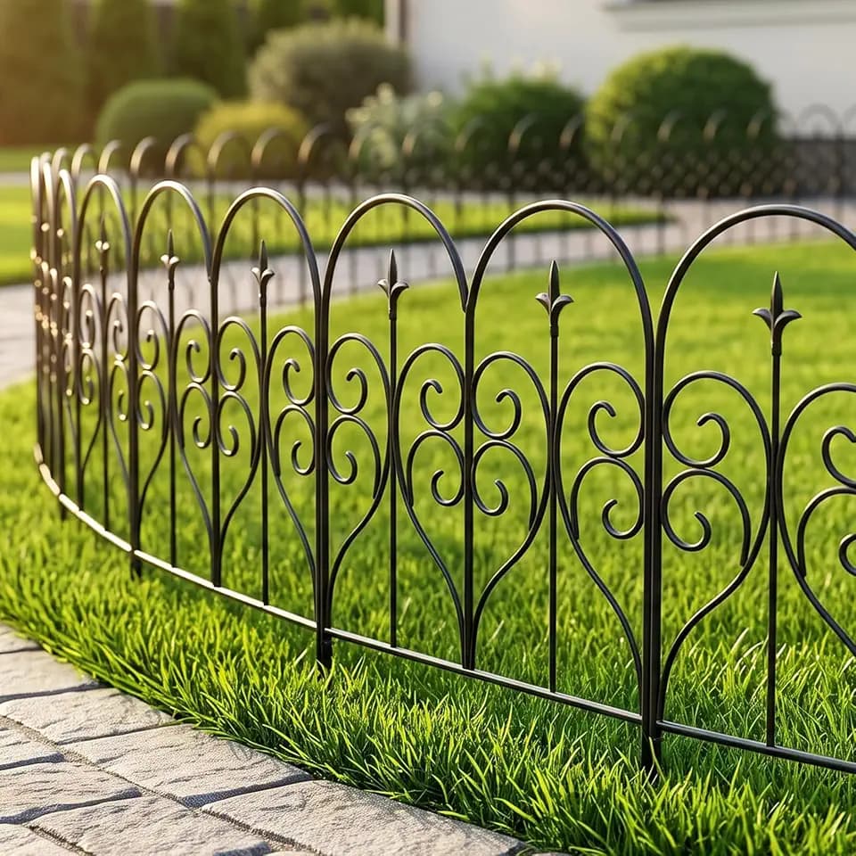 Thealyn Garden Fence 32" x 10ft, 10 Panels, No Digging Metal Barrier