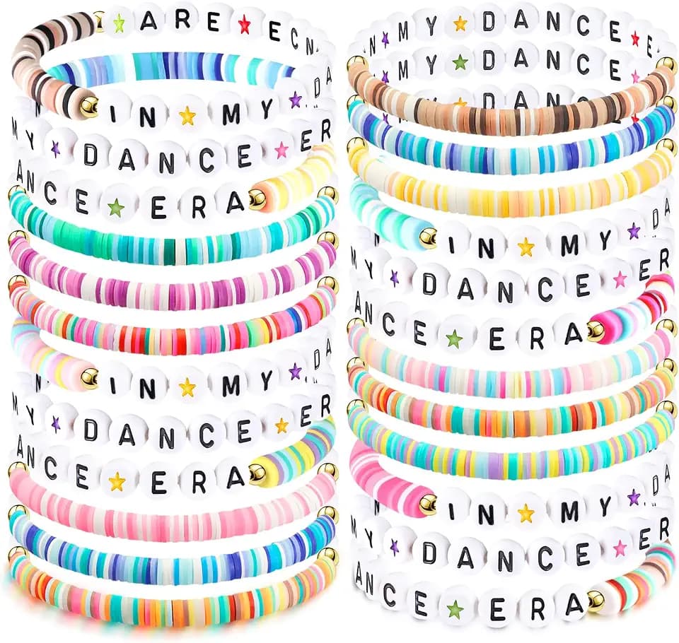 Quelay 24 Pcs in Era Bracelets Bulk Clay Beaded