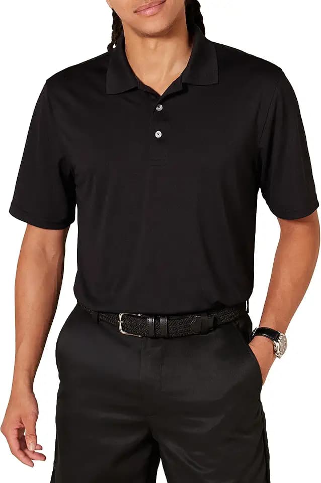 Amazon Essentials Men's Regular Fit Golf Polo Shirt, Moisture-Wicking Quick Dry, Recycled Polyester, Short Sleeve