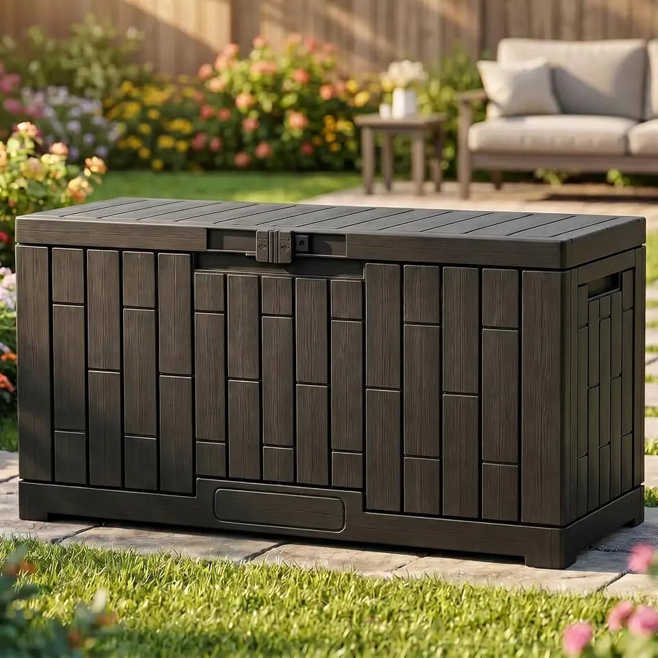 YITAHOME 60 Gallon Resin Deck Box