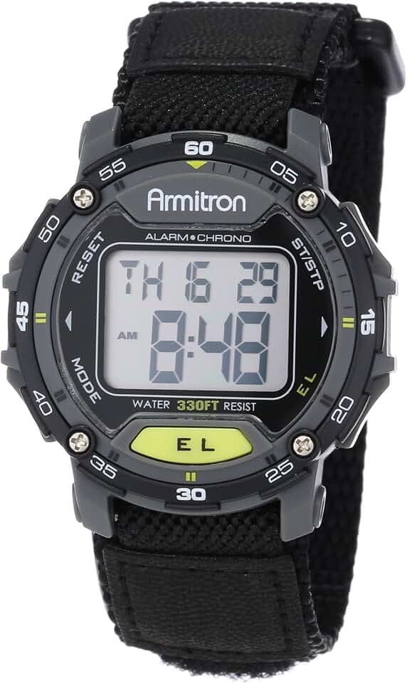 Armitron Sport Unisex Digital Chronograph Nylon Strap Watch
