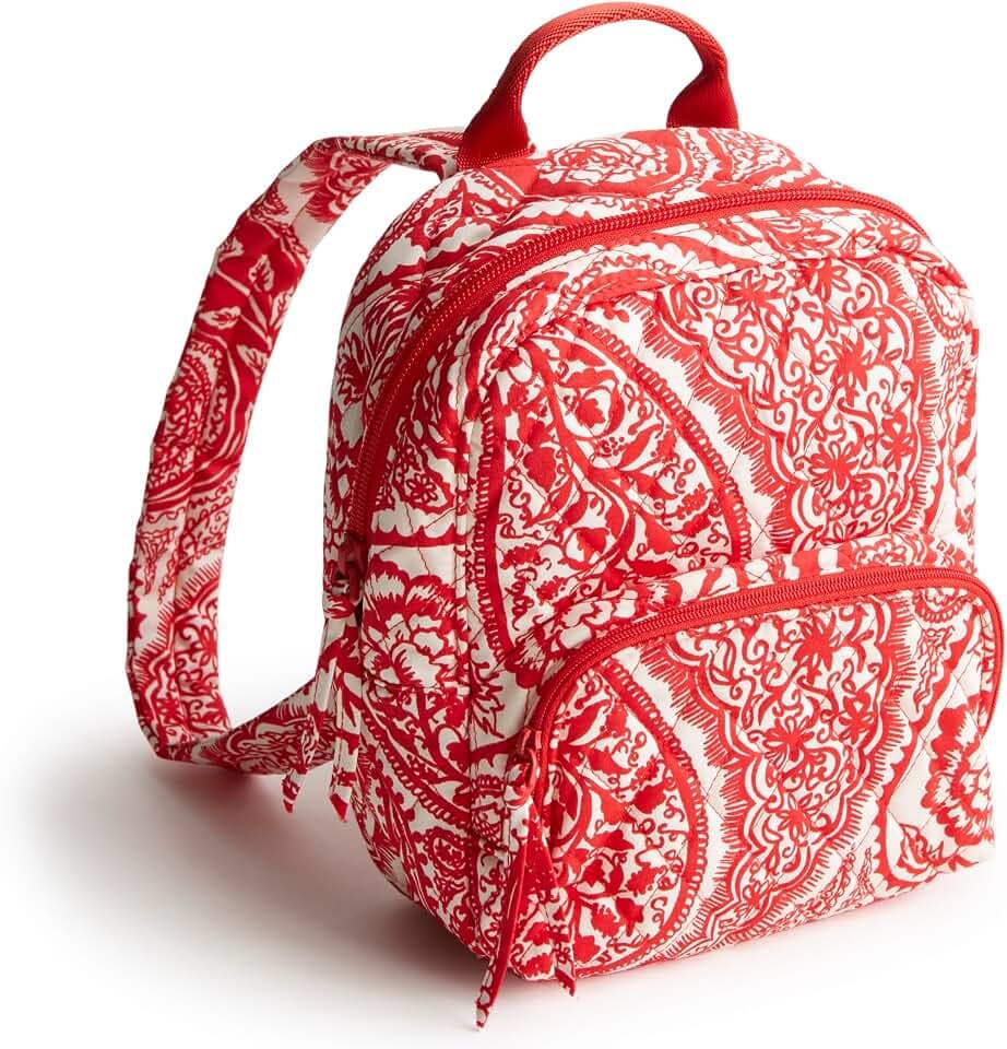 Vera Bradley Women's Premium Cotton Mini Banbury Backpack, Paisley Key, One Size