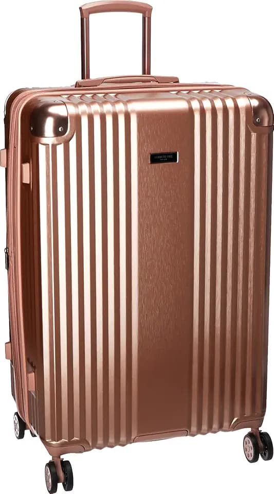 Kenneth Cole REACTION Renegade Luggage Expandable 8-Wheel Spinner Lightweight Hardside Suitcase, Rose Gold, 28-Inch Checked