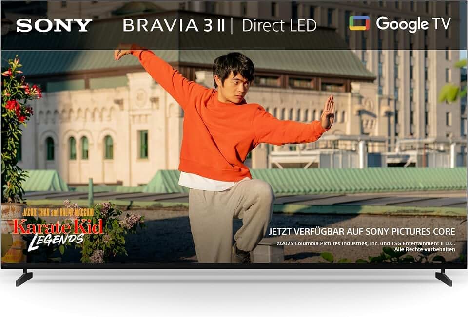 Sony BRAVIA 3II 43-Zoll-Fernseher, 4K-Smart-TV (Google TV), XR Prozessor mit KI-Technologie, 120-Hz-Fernseher mit Dolby Vision/Atmos, PS5-kompatibel, 43XR32M2, Modell 2026