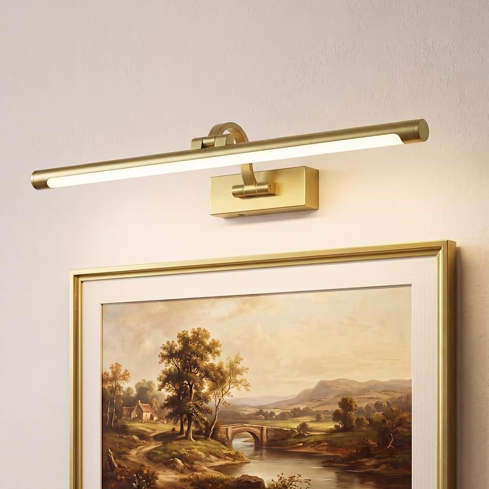 URSOLA 24" Picture Lights for Wall, 3CCT, Dimmable & Remote, Wireless Battery Operated Art Painting Light, Picture Frame Light for Gallery