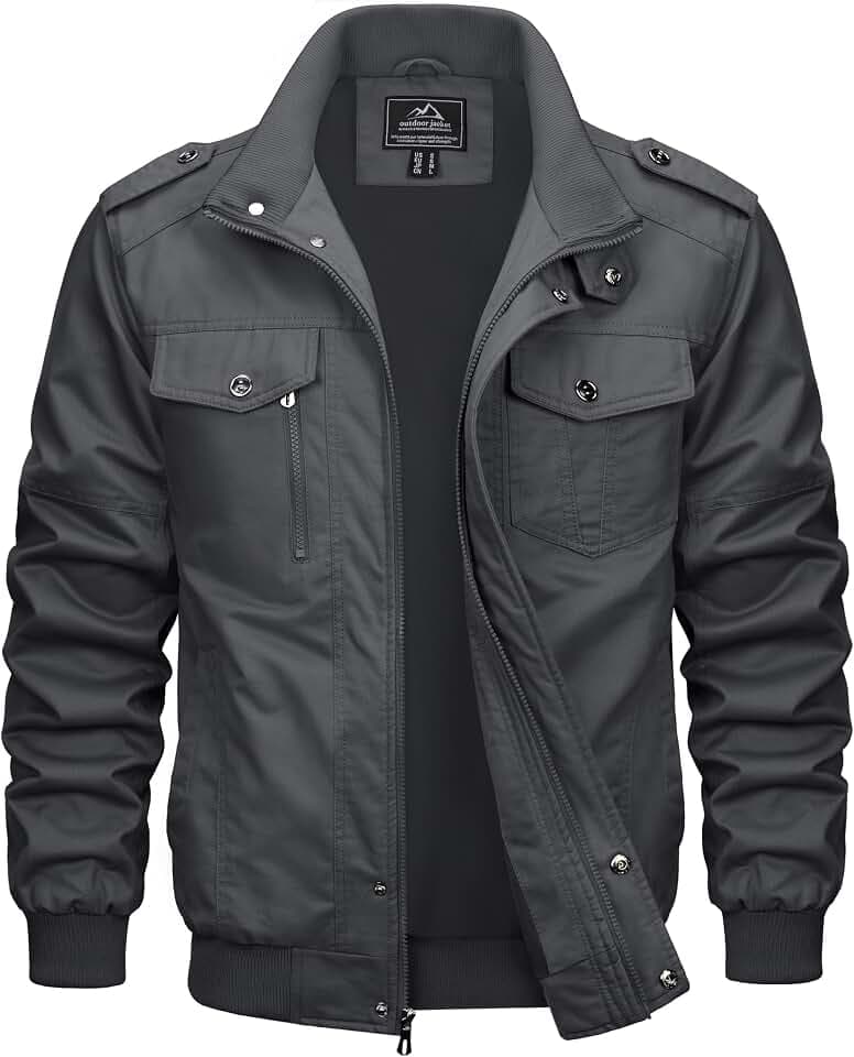 MAGCOMSEN Übergangsjacke Herren Jacke Übergang Jacket Cargo Herbstjacke