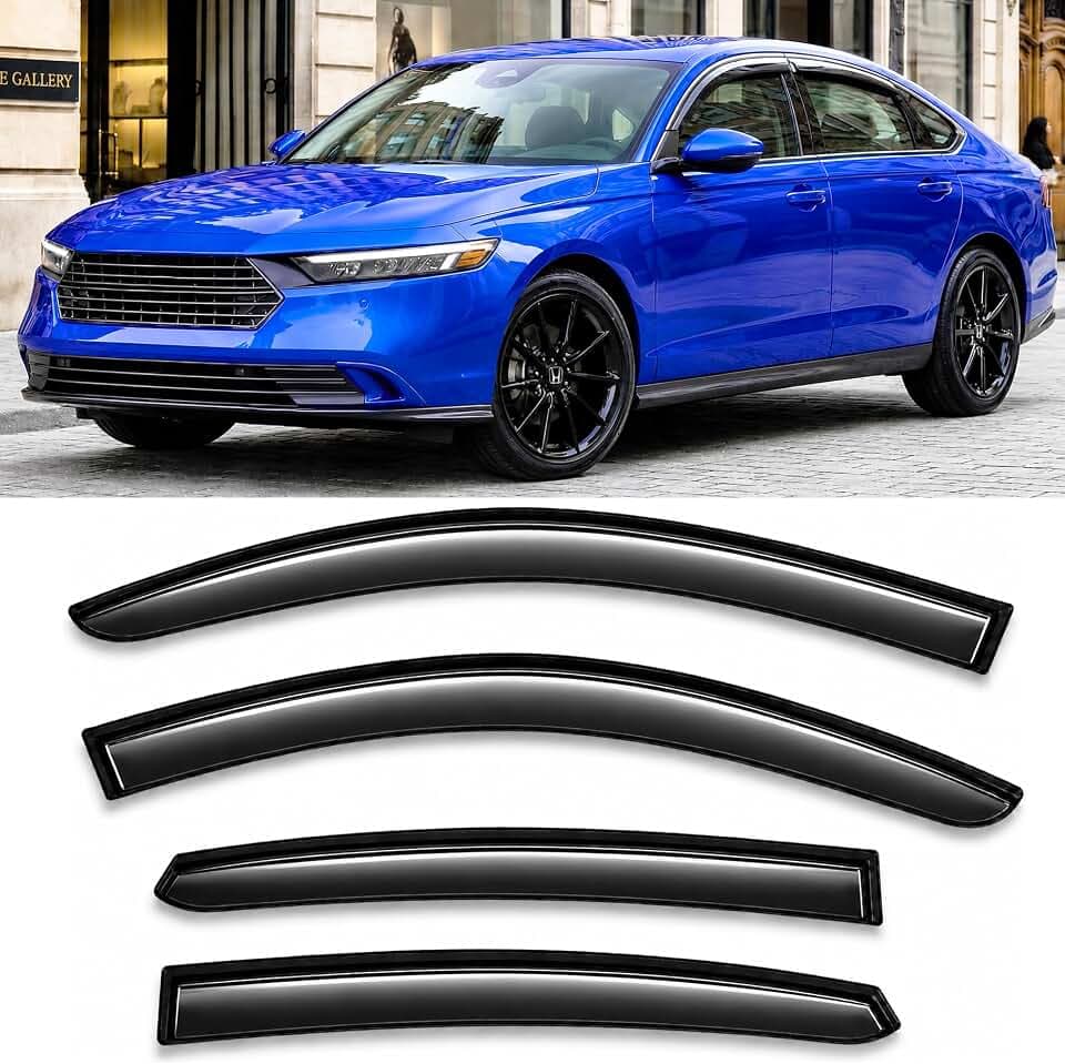 2023-2026 Tape-On Rain Guards for Honda Accord Side Window Visor Deflectors