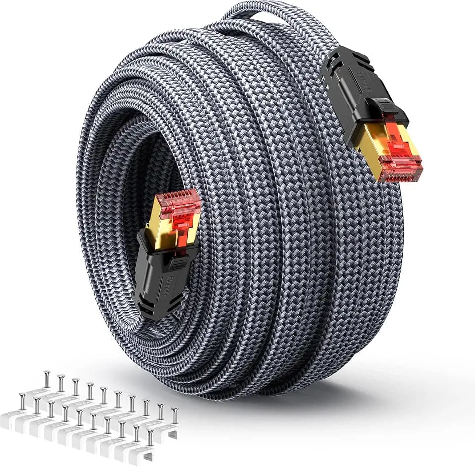 Snowkids Cat 8 Ethernet Cable 50 FT 40Gbps 2000Mhz for Router