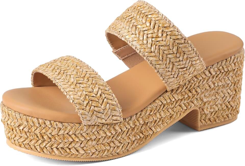 Women's Espadrilles Platform Sandals Wedges Slides Sandals Open Toe Fashion Summer Outdoor Beach Sandals