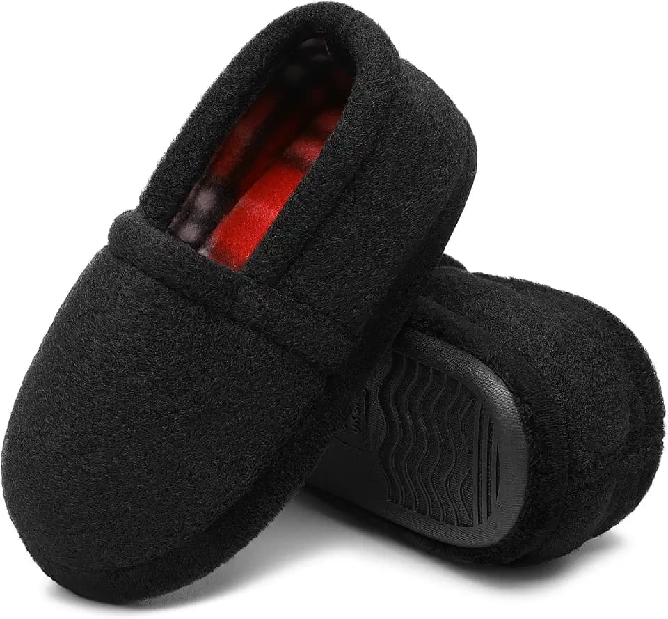 Tuboom Boy's Slippers Little/Big Kid House Shoes with Cozy Memory Indoor Outdoor