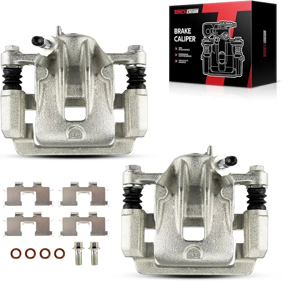 Torchbeam 2PCS Rear Driver and Passenger Side Brake Caliper for Kia Hyundai for 2005-2010 Sportage, 2005-2009 Tucson, 2006-2010 Optima, 2006 Sonata, 2007-2008 Sonata 2.4, 19B3100+19B3101