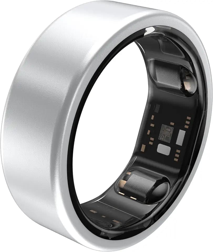 QALO SR-1 Smart Ring Fitness Tracker – Size Before You Buy – Silver, 06