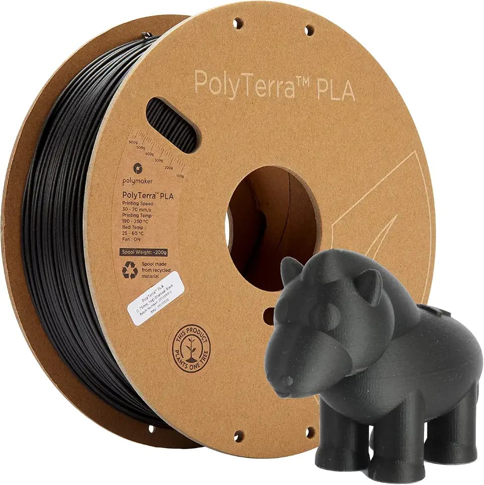 Polymaker PolyTerra PLA Charcoal Black - 1.75mm - 1kg