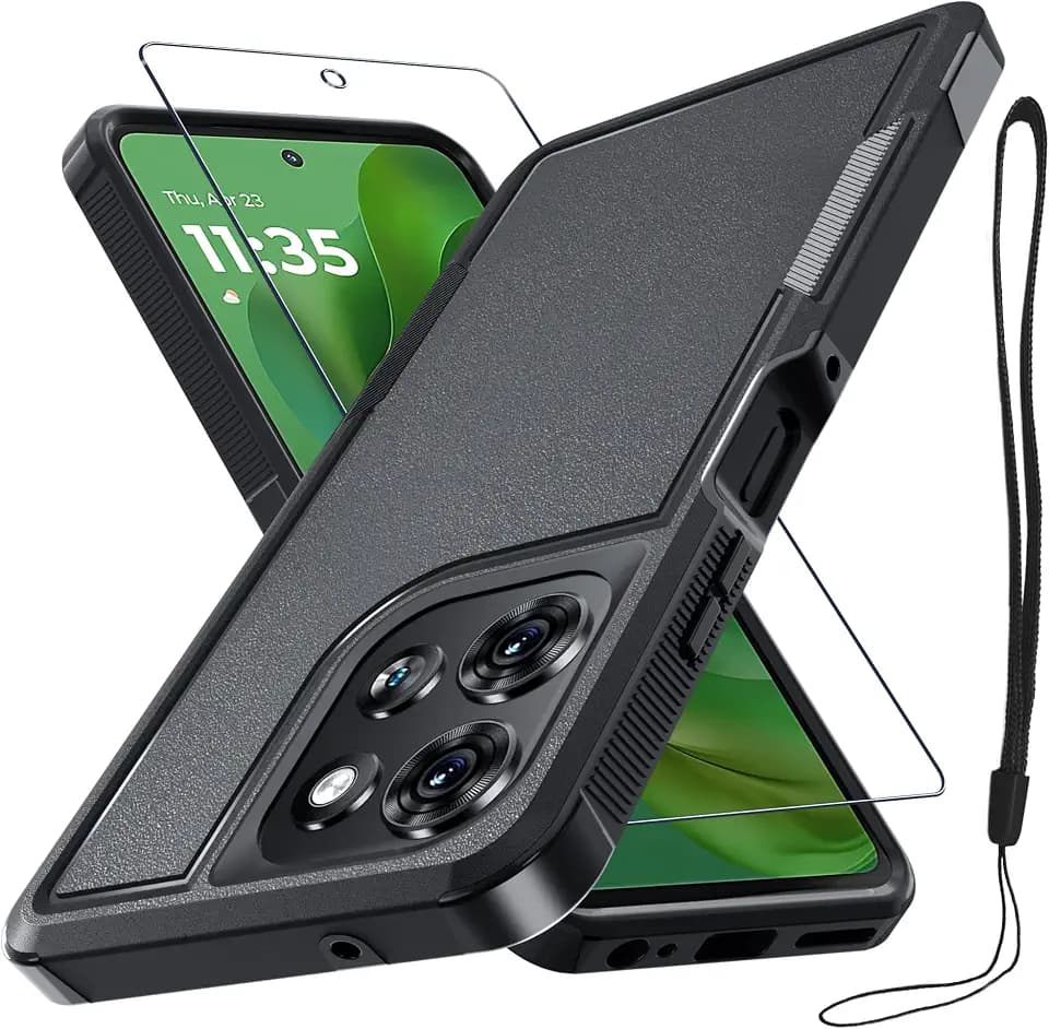 for Moto G Power 5G 2026 Case,Full Body Heavy Duty Cover,Black Matte