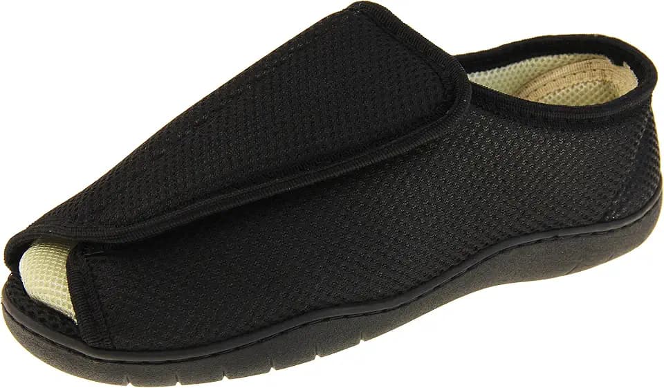 Footwear Studio Herren Einstellbare Klettverschluss Orthopädische Pantoffeln
