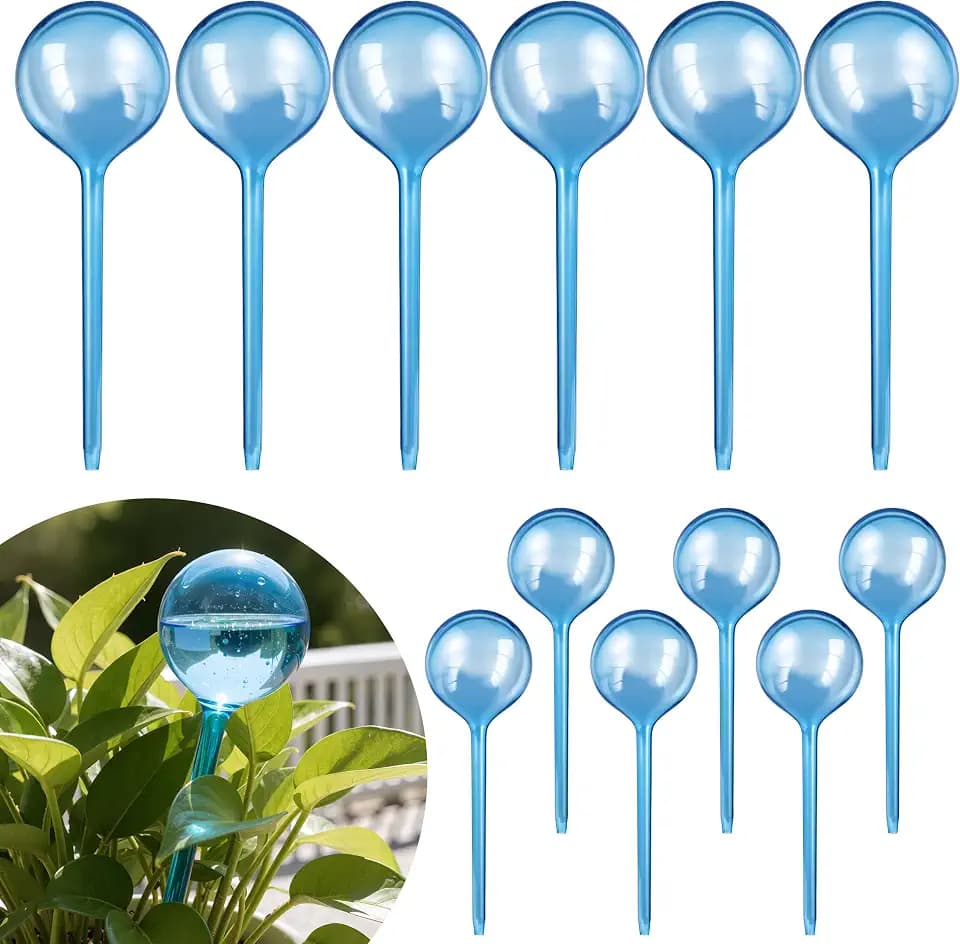 Soilagua 12-Pack Plastic Plant Watering Globes, Self Watering Spikes