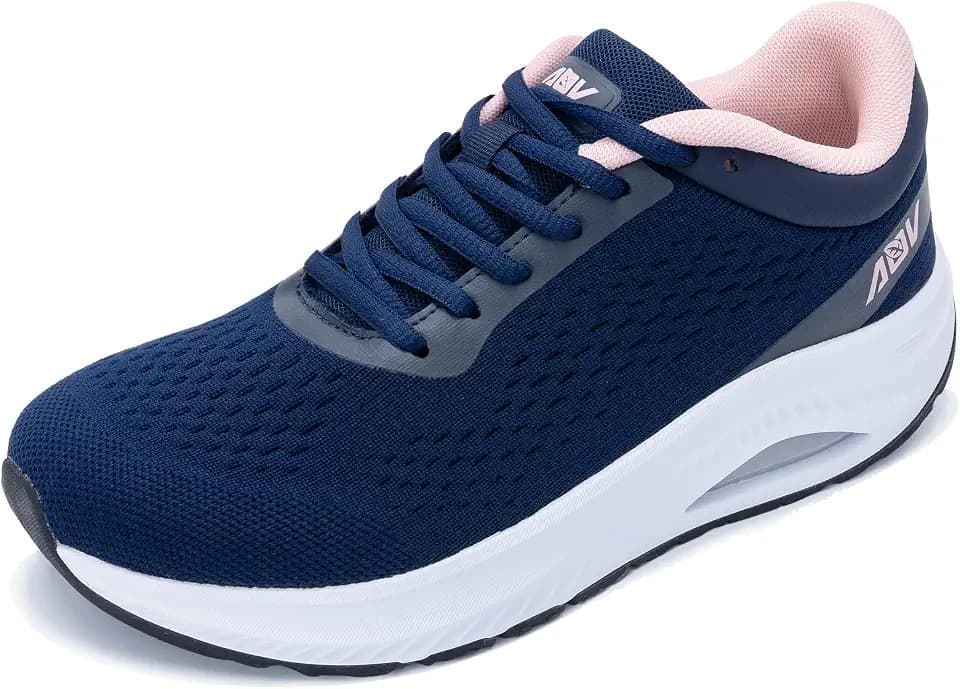 Womens Wide Toe Box Walking Shoes with Arch Support Plantar Fasciitis Tennis Sneakers Orthotic Shoes for Pain Relief
