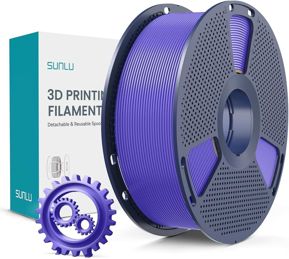 SUNLU PLA+ Filament 1.75mm, Verbesserte Haltbarkeit und Hohe Festigkeit, PLA Plus 3D Druckerfilament für 3D FDM Drucker, 1KG Spule, pla+ Lavendel