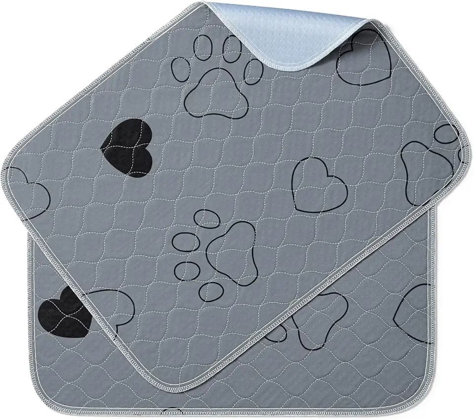 Feandrea Washable Pee Pads for Dogs, Waterproof, 24 x 18 Inches, 2 Pack