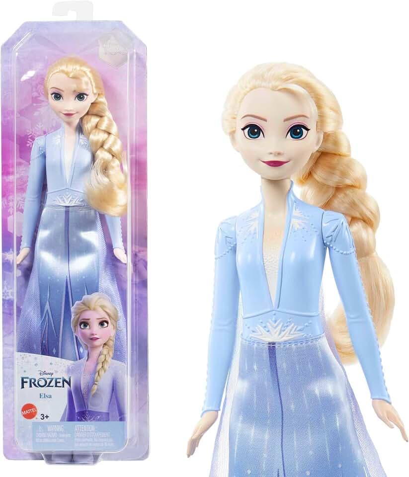 Disney Frozen Toys, ELSA Fashion Doll with Signature Clothing and Accessories Inspired 2, Gifts for Kids, HLW48