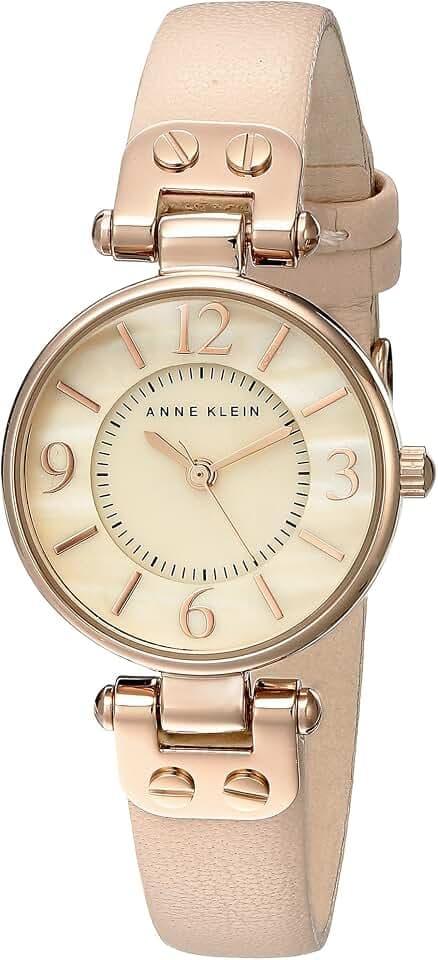Anne Klein Women's Leather Strap Watch