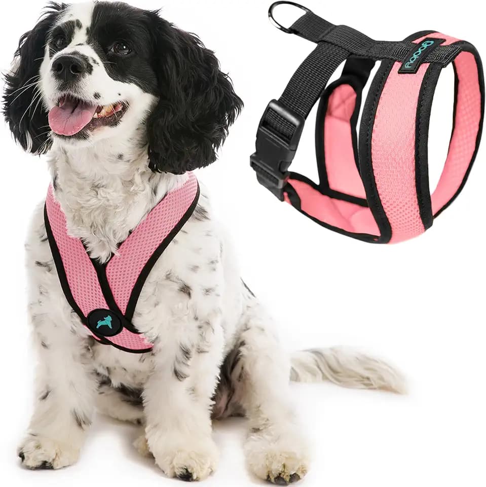 Gooby Comfort X Head-in Dog Harness, Choke-Free, Pink, Medium