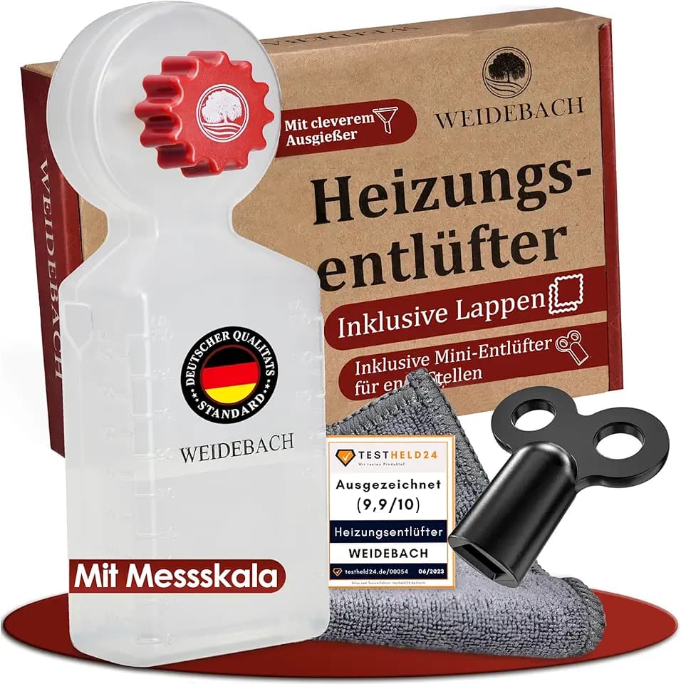 WEIDEBACH® Heizungsentlüftungsschlüssel mit Auffangbehälter (140ml)