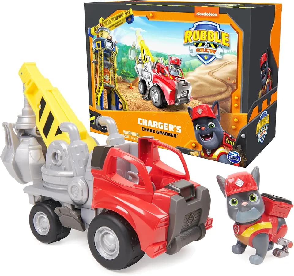 Rubble & Crew Charger’s Crane Grabber Construction Toy & Action Figure