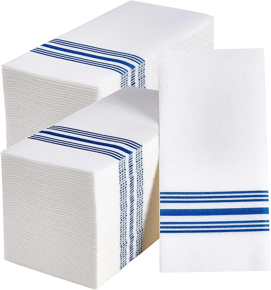 Vplus 300 PACK Guest Towels Disposable Bathroom Napkins, Blue