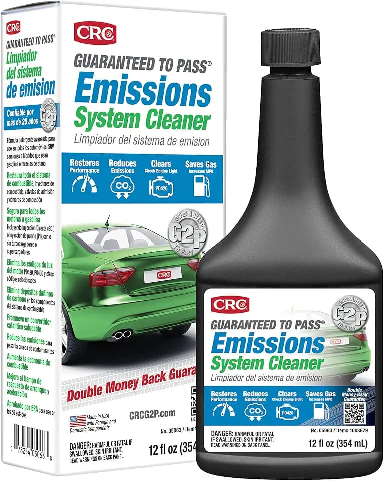 CRC Guaranteed to Pass Emissions System Cleaner Fuel Additive - 12 oz
