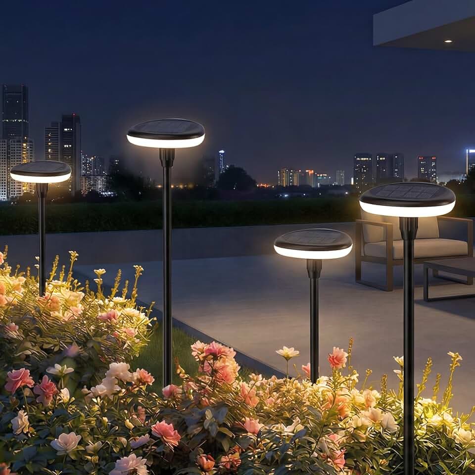 Solarlampen für Außen Garten 4 Stück, für Draußen Terrasse Outdoor