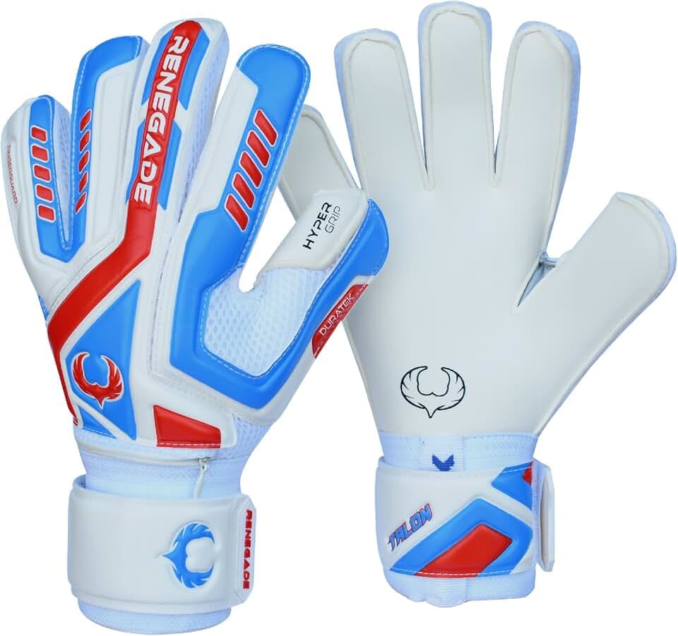 Renegade GK Talon Torwarthandschuhe Erwachsene/Kinder (Größen 5-11, 4 Farben) mit Pro Fingerschutz & 3.5+3MM Deutscher Hyper Grip (Comp. Level 2) -Torwart Handschuhe Herren & Damen