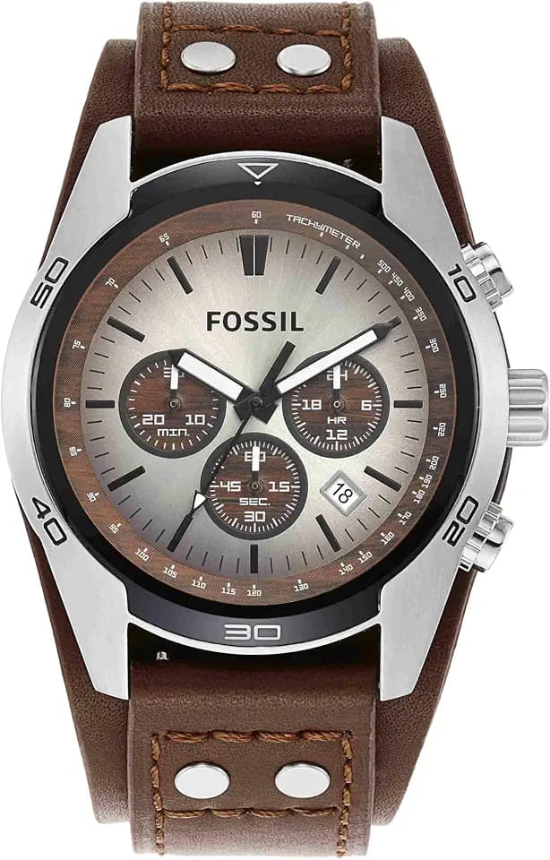 Fossil Coachman Quartz Chronograph Leather Watch for Men