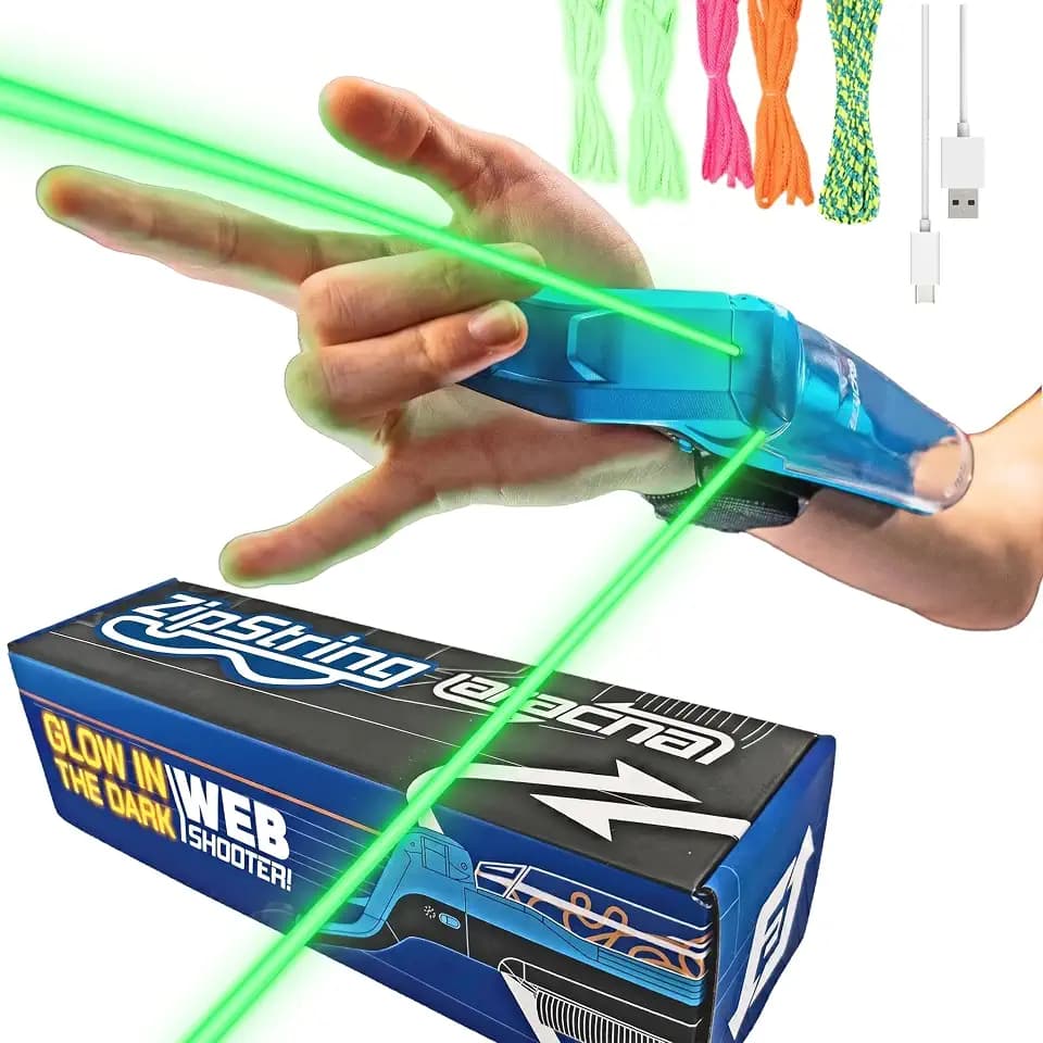 ZipString Aracna Glow-in-the-Dark Webshooter String Launcher Toy
